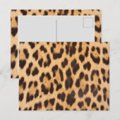 おしゃれな ガーリー チック ワイルド サファリ レオパード プリント ポストカード (正面/裏面)
