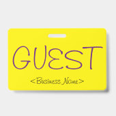 おしゃれな「ゲスト」バッジ バッジ (裏面)
