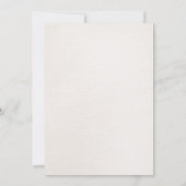 おしゃれな スタイリッシュな 偽のゴールドの箔の円とピーチ色のリネン 招待状 (裏面)