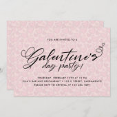 おしゃれな バラ色の 友情の日 パーティー 招待状 (正面/裏面)