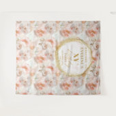 おしゃれな フラッシュ ゴールド 水彩 誕生日 タペストリー (正面(横))