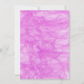 おしゃれな フリル ピンク スイート16 招待状 (裏面)