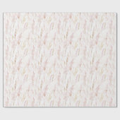 おしゃれな プレッシュピンクの花の誕生日 ラッピングペーパー (フラット)