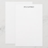 おしゃれな モダン エレガント シンプル 白 プロフェッショナル 便箋 (正面/裏面)