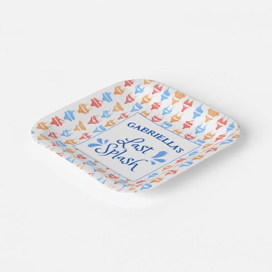 おしゃれな「ラストスプラッシュ」テーマのカスタマイズされたハッチェロレッテパーティー ペーパープレート (傾斜あり)