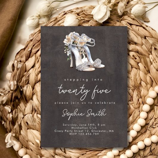 おしゃれな...女性の誕生日パーティーの水彩画 招待状