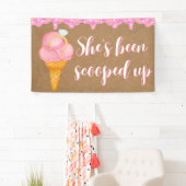 おしゃれな「彼女のハートはもうGET！」ウェディングシャワーバナー 横断幕 (インサイチュ)