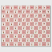 おしゃれな「彼女の願いが叶った!」のウェディングシャワー ラッピングペーパー (フラット)