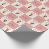 おしゃれな「彼女の願いが叶った」ウェディングシャワー ラッピングペーパー (角)