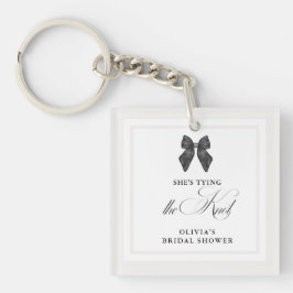 おしゃれな「彼女は結婚する ブラックボウ ブライズシャワー キーホルダー