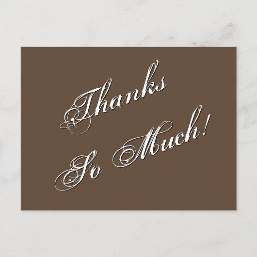 おしゃれな「感謝します！」ポストカード ポストカード (正面)