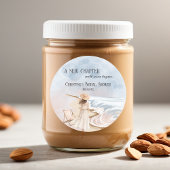 おしゃれな「新しい章」ビーチとウェーブのブライズシャワー ラウンドシール