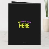 おしゃれな 現代の カスタマイズ可能な ブラック 認定 ブランド サンキューカード (裏面)