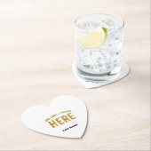 おしゃれな 現代の カスタマイズ可能な 白い 検証済みの ブランド ペーパーコースター (インサイチュ)