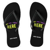 おしゃれな 現代の カスタマイズ可能な 黒の 認証済み ブランド ビーチサンダル (ソール)