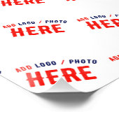 おしゃれな 現代風 オーダーメイド 白色 認定 ブランド ポスター (コーナー)