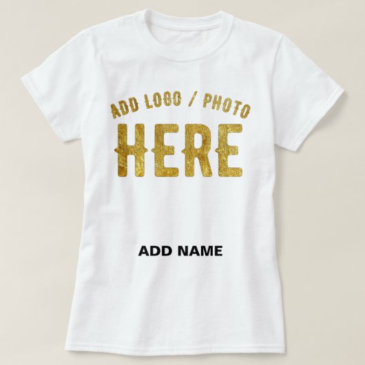 おしゃれな 現代風 オーダーメイド 白色 認定 ブランド Tシャツ (デザイン正面)