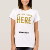 おしゃれな 現代風 オーダーメイド 白色 認定 ブランド Tシャツ (正面)