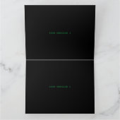 おしゃれな 現代風 オーダーメイド 黒色 認証済み ブランド サンキューカード (内部)