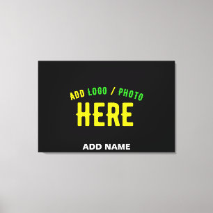 おしゃれな 現代風 カスタマイズ可能な ブラック 認証済み ブランド キャンバスプリント