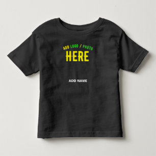 おしゃれな 現代風 カスタマイズ可能な ブラック 認証済み ブランド トドラーTシャツ