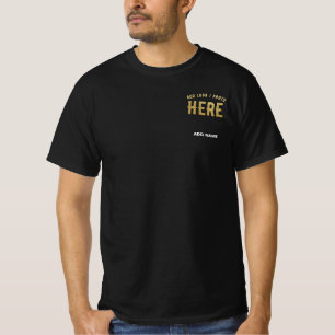 おしゃれな 現代風 カスタマイズ可能な ブラック 認証済み ブランド Tシャツ