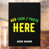 おしゃれな 現代風 カスタマイズ可能な 黒色 検証済み ブランド ウィンドウサイン (シート2)