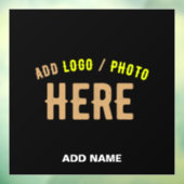 おしゃれな 現代風 カスタマイズ可能な 黒色 検証済み ブランド ウィンドウサイン (シート3)