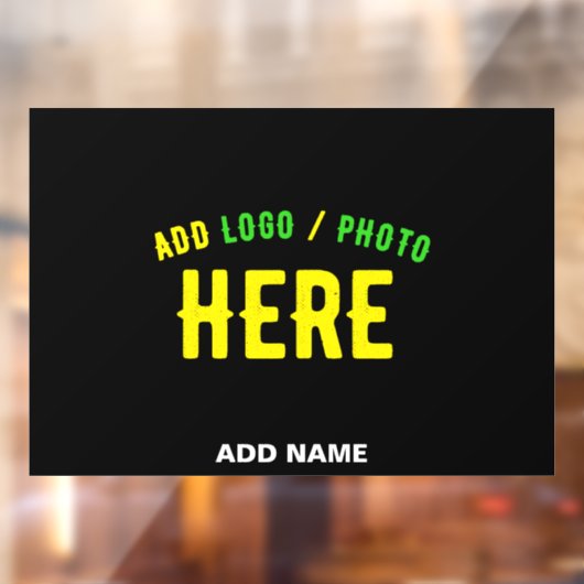 おしゃれな 現代風 カスタマイズ可能な 黒色 検証済み ブランド ウィンドウサイン (シート2)