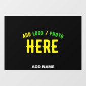 おしゃれな 現代風 カスタマイズ可能な 黒色 検証済み ブランド ウィンドウサイン (シート)