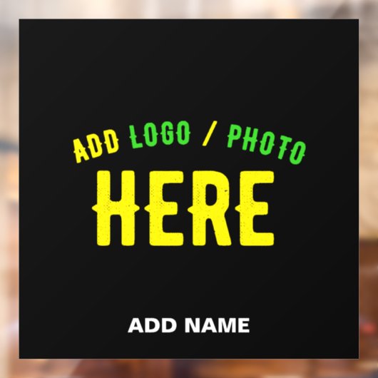 おしゃれな 現代風 カスタマイズ可能な 黒色 検証済み ブランド ウィンドウサイン (シート2)