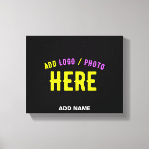 おしゃれな 現代風 カスタマイズ可能な 黒色 検証済み ブランド キャンバスプリント