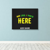 おしゃれな 現代風 カスタマイズ可能な 黒色 検証済み ブランド キャンバスプリント (インサイチュ (ウッドフロア))