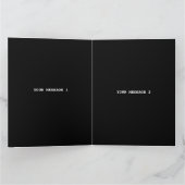 おしゃれな 現代風 カスタマイズ可能な 黒色 検証済み ブランド サンキューカード (内部)