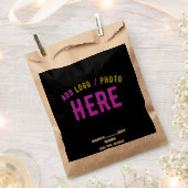 おしゃれな 現代風 カスタマイズ可能な 黒色 検証済み ブランド フェイバーバッグ (クリップ留めされた状態)