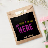 おしゃれな 現代風 カスタマイズ可能な 黒色 検証済み ブランド フェイバーバッグ (封をした状態)