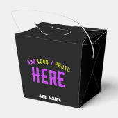 おしゃれな 現代風 カスタマイズ可能な 黒色 検証済み ブランド フェイバーボックス (裏面サイド)