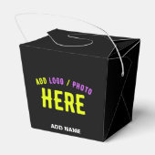 おしゃれな 現代風 カスタマイズ可能な 黒色 検証済み ブランド フェイバーボックス (裏面サイド)