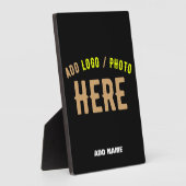 おしゃれな 現代風 カスタマイズ可能な 黒色 検証済み ブランド フォトプラーク (側面)