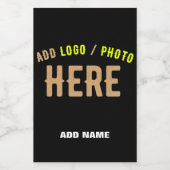 おしゃれな 現代風 カスタマイズ可能な 黒色 検証済み ブランド フードラベル (シングルラベル)