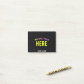 おしゃれな 現代風 カスタマイズ可能な 黒色 検証済み ブランド ポストイット (デスク上)