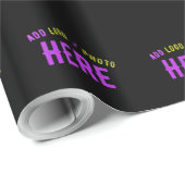 おしゃれな 現代風 カスタマイズ可能な 黒色 検証済み ブランド ラッピングペーパー (ロールコーナー)