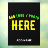 おしゃれな 現代風 カスタマイズ可能 ブラック 認証済み ブランド ウィンドウサイン (シート3)