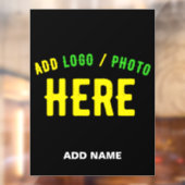 おしゃれな 現代風 カスタマイズ可能 ブラック 認証済み ブランド ウィンドウサイン (シート2)