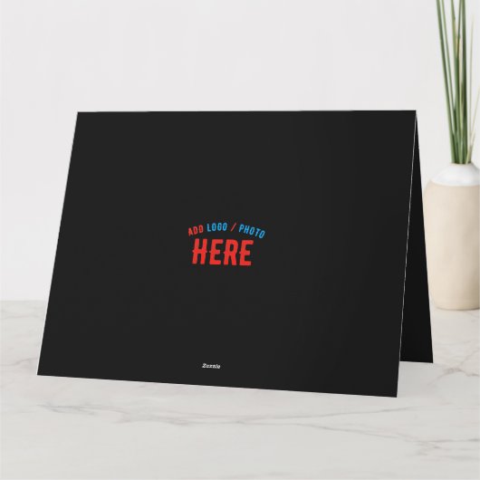 おしゃれな 現代風 カスタマイズ可能 ブラック 認証済み ブランド サンキューカード (裏面)