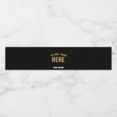 おしゃれな 現代風 カスタマイズ可能 ブラック 認証済み ブランド ペットボトルラベル (シングルラベル)