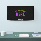 おしゃれな 現代風 カスタマイズ可能 ブラック 認証済み ブランド 横断幕 (トレードショー)