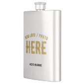 おしゃれな 現代風 カスタマイズ可能 灰色 認定 ブランド フラスク (左)