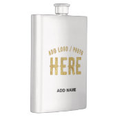 おしゃれな 現代風 カスタマイズ可能 灰色 認証済み ブランド フラスク (右)