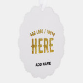 おしゃれな 現代風 カスタマイズ可能 白色 検証済み ブランド製品 オーナメントカード (右)